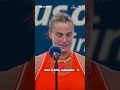 Aryna Sabalenka's heartfelt speech after Women's Singles final | #USOpen 2026