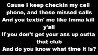 T-Pain - 5 O'Clock ft. Wiz Khalifa, Lily Allen - lyrics on screen
