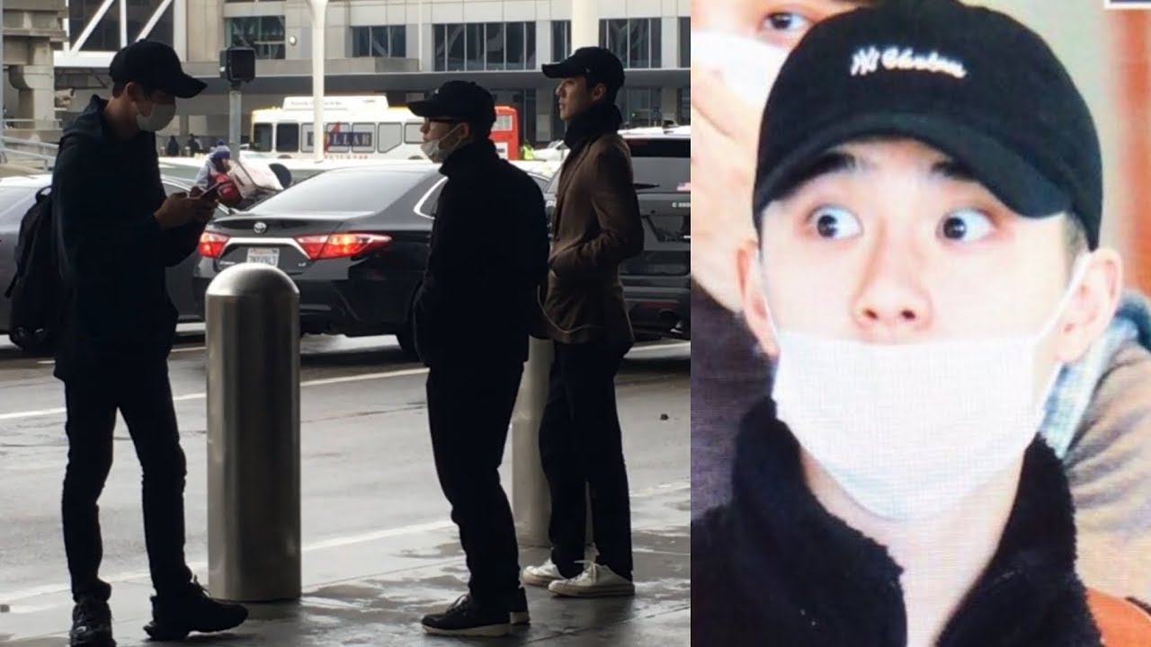 190117 EXO Cute at Airport for SMTown in Chile