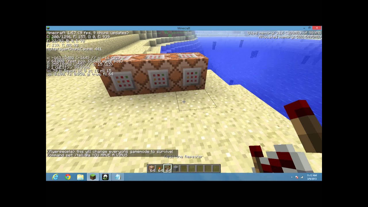 make virus in Minecraft - YouTube