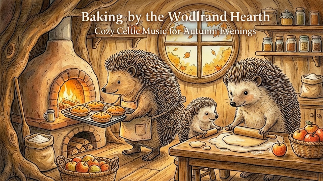 [Ambient Music] Cozy Celtic Music for Autumn Evenings – Baking by the Woodland Hearth