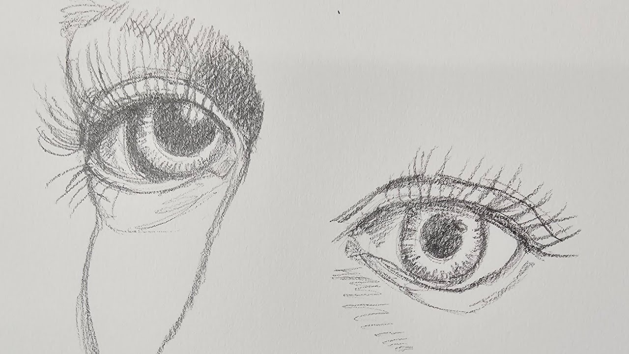 Sketching eyes 👀 with a pencil