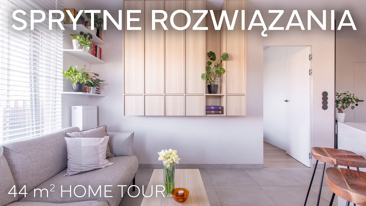 44m² mieszkanie z trudnym rozkładem | WYGODNE PRZECHOWYWANIE i sposób na tańsze szafy | HOME TOUR