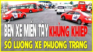 HOW MANY PHUONG TRANG buses are at the Western bus station?