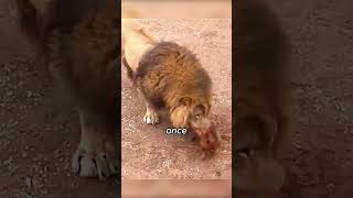 Unusual Friendship of a LION and a Dachshund #shorts