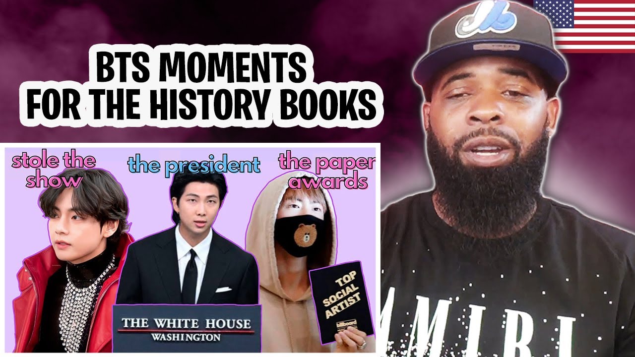 AMERICAN RAPPER REACTS TO-bts moments for the history books