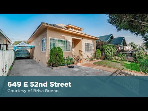 649 E 52nd Street, Los Angeles, CA home video tour