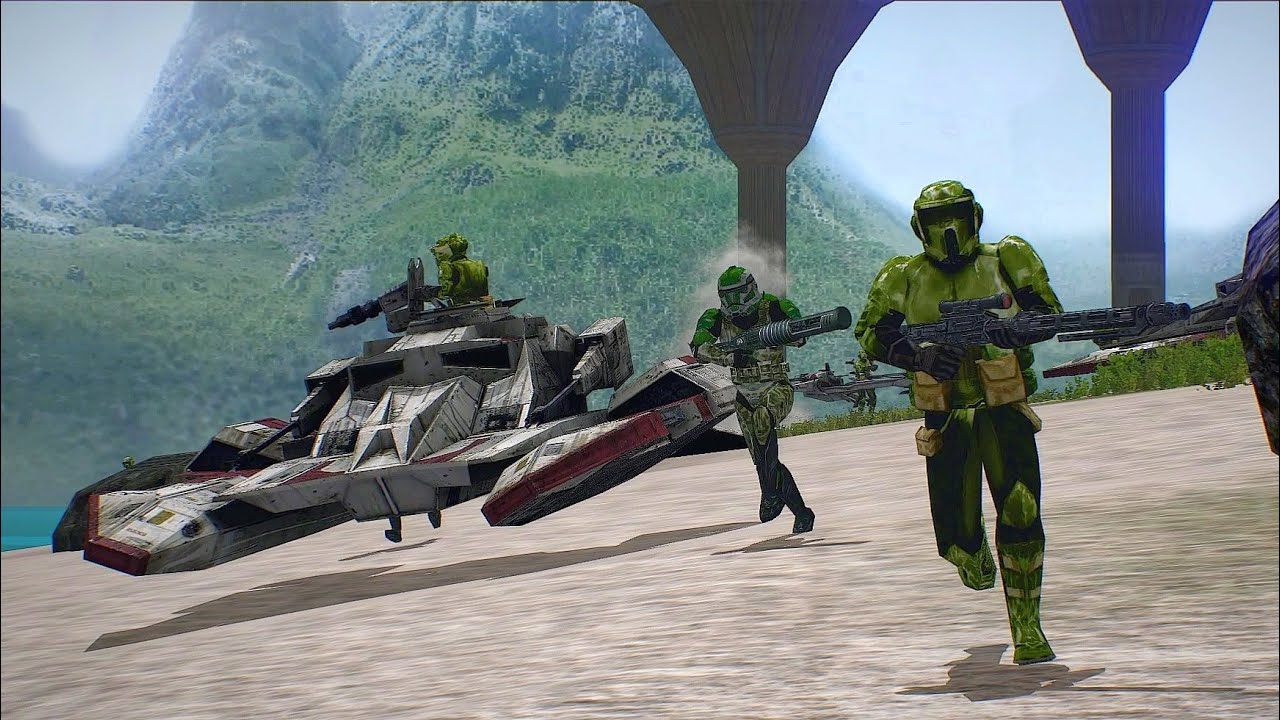 Battle of Kashyyyk - Clone Army vs Droid Army - STAR WARS BATTLEFRONT 2 ...