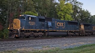CSX SD70MAC #4550 leading the last I009 ( X009 ) out of New Jersey before Port Strike