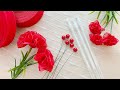 Diy how to make a ribbon carnation bouquet pen ribbon art 251