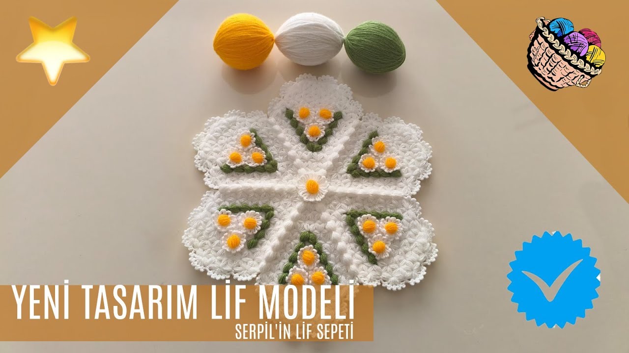 🌼 Yeni tasarim papatya lif modeli🌼 ( Model tasarim @zeynebin_lifleri_00 )