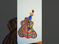 How to draw polychromatic color scheme abstract design dress easy & beautiful design #polychromatic