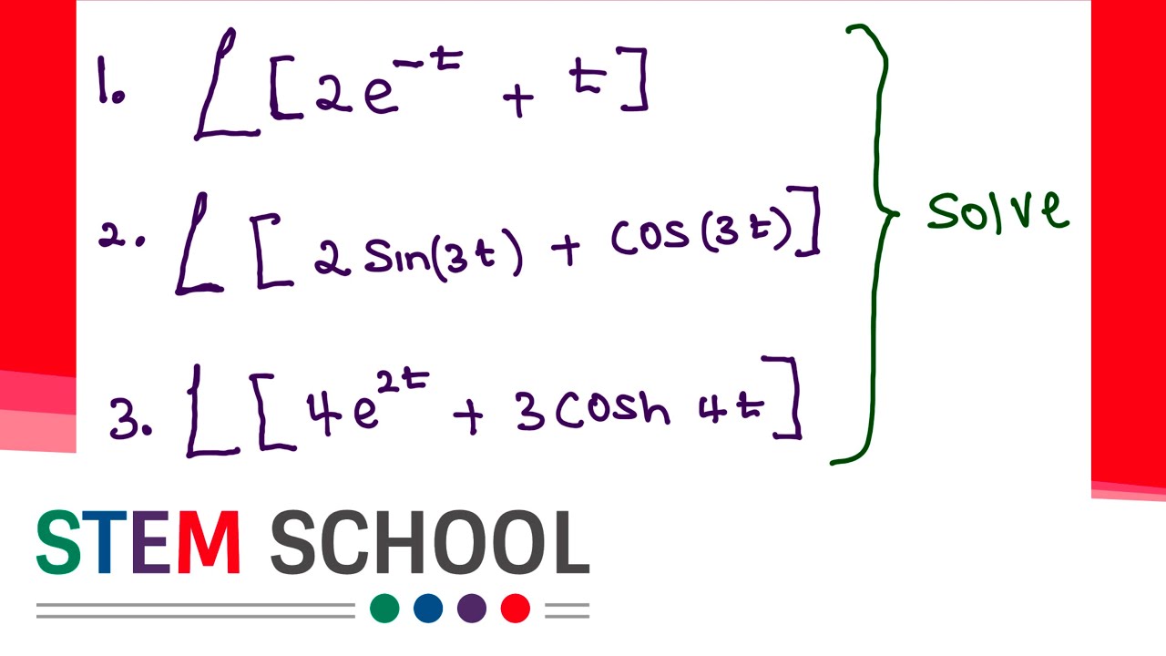 Solving questions on Laplace Transform - Linear Transform - YouTube