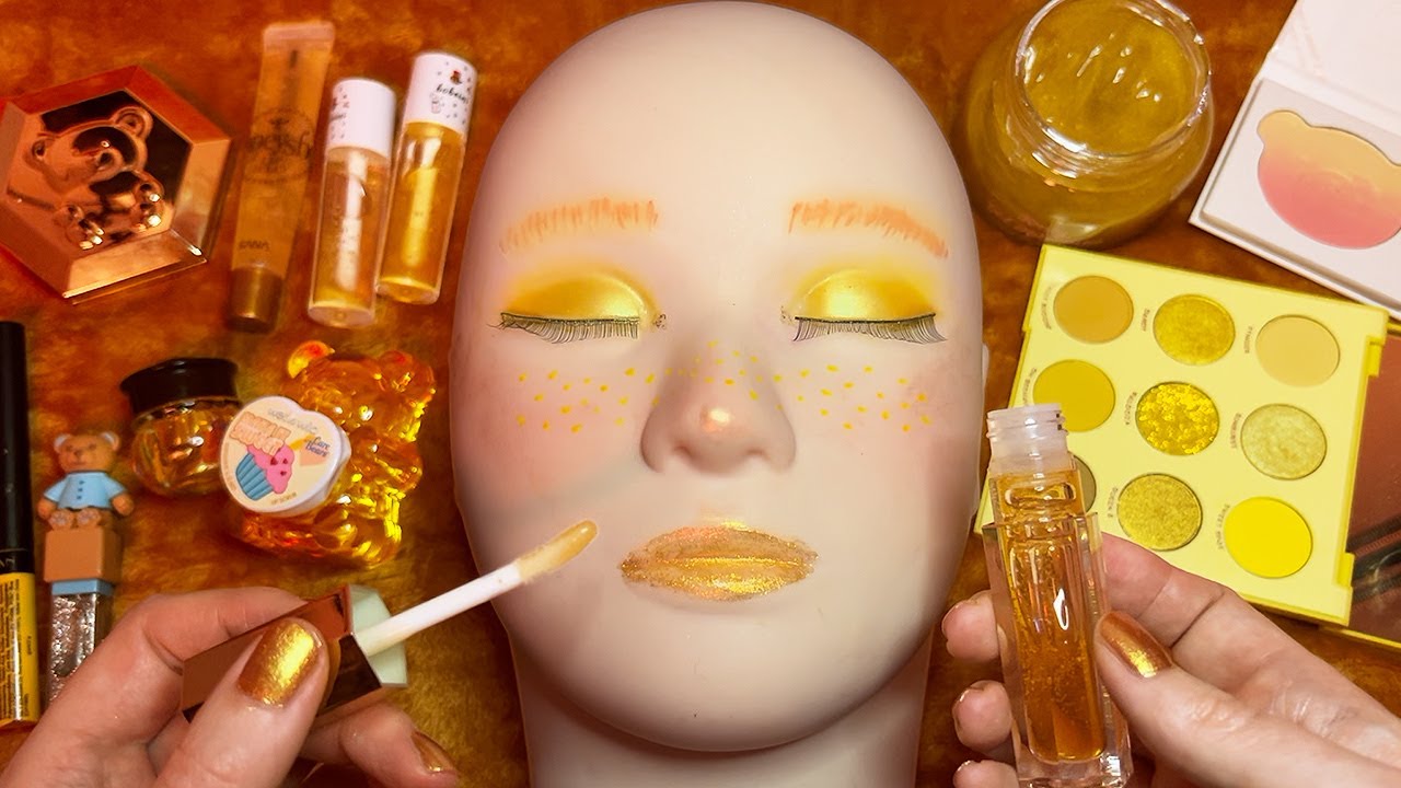 ASMR Honey Makeup on Mannequin (Whispered)
