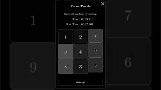 Torus Puzzle Easy 3x3
