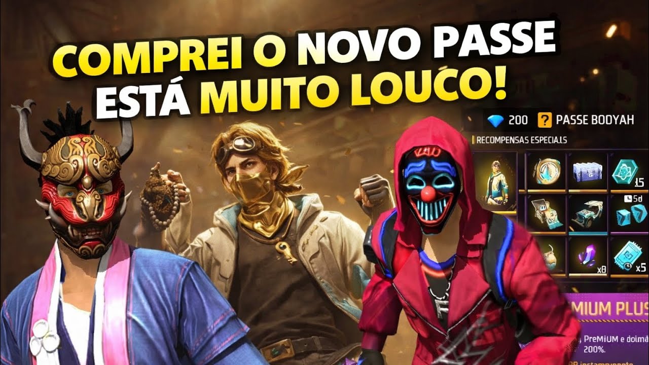 COMPREI O NOVO PASSE BOOYAH 😱🔥 ESTÁ MUITO LOUCO!