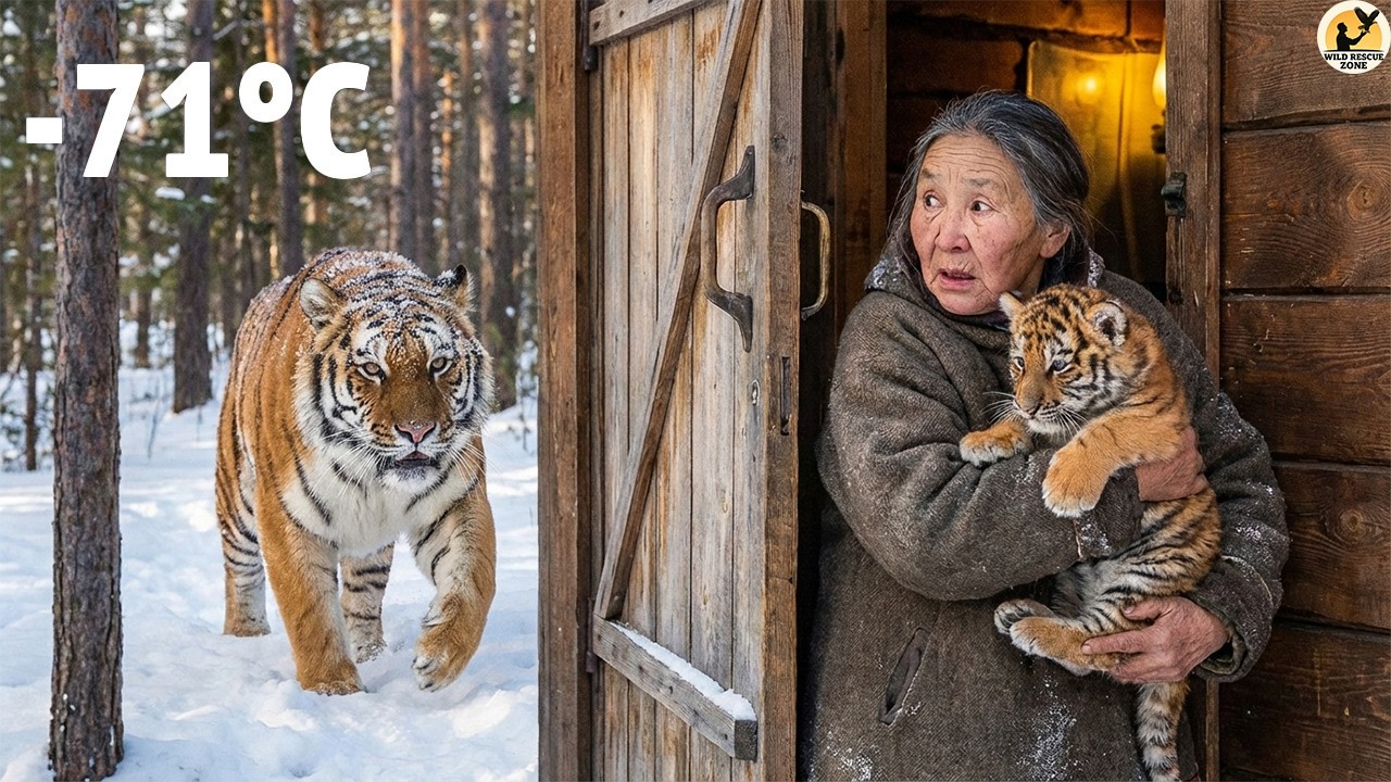Пожилая женщина спасает тигренка, потерявшегося в Сибири и оторвавшегося от матери — трогательная и