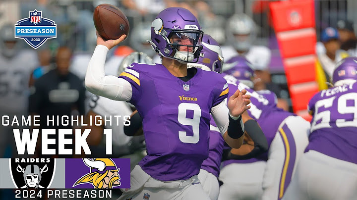 Las Vegas Raiders vs. Minnesota Vikings | 2024 Preseason Week 1 Game Highlights