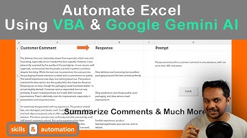 Automate Excel with VBA & Google Gemini AI || Project - Summarize Comments