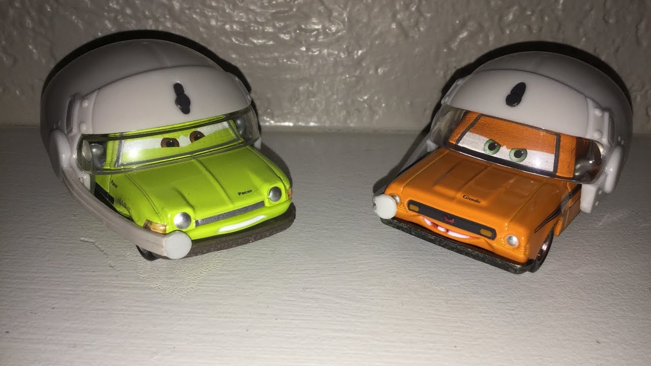 Mattel Pixar Cars 2016 Oil Rig Getaway Grem w/ Helmet & Acer w