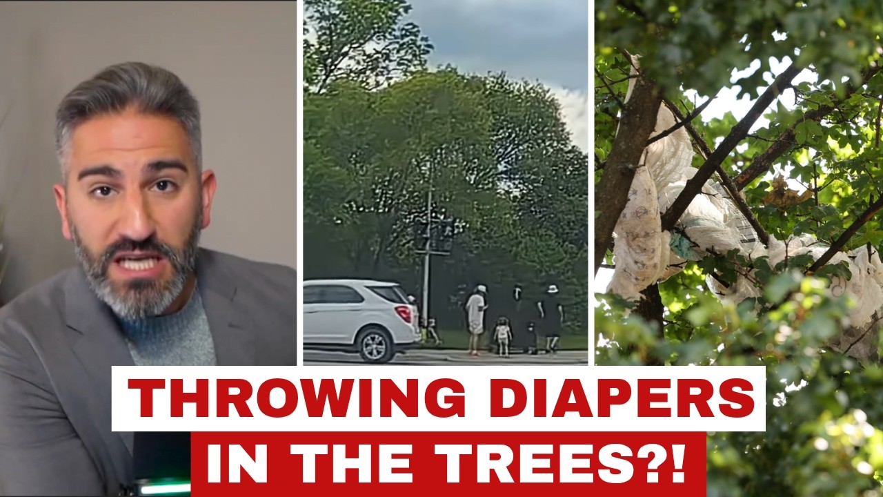 SHE THREW HER DIRTY DIAPER IN A TREE!