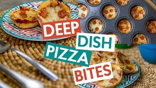 DIY DEEP DISH PIZZA BITES | SIMPLE RECIPE