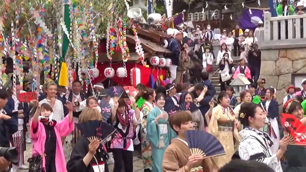 R7.5.11 淡路島 岩屋春祭り 本宮 長浜 石屋神社引っ込み だんじり巡行 2025/05/11(日)
