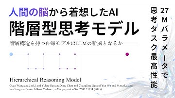新LLMの可能性、階層型思考モデル【Hierarchical Reasoning Model】