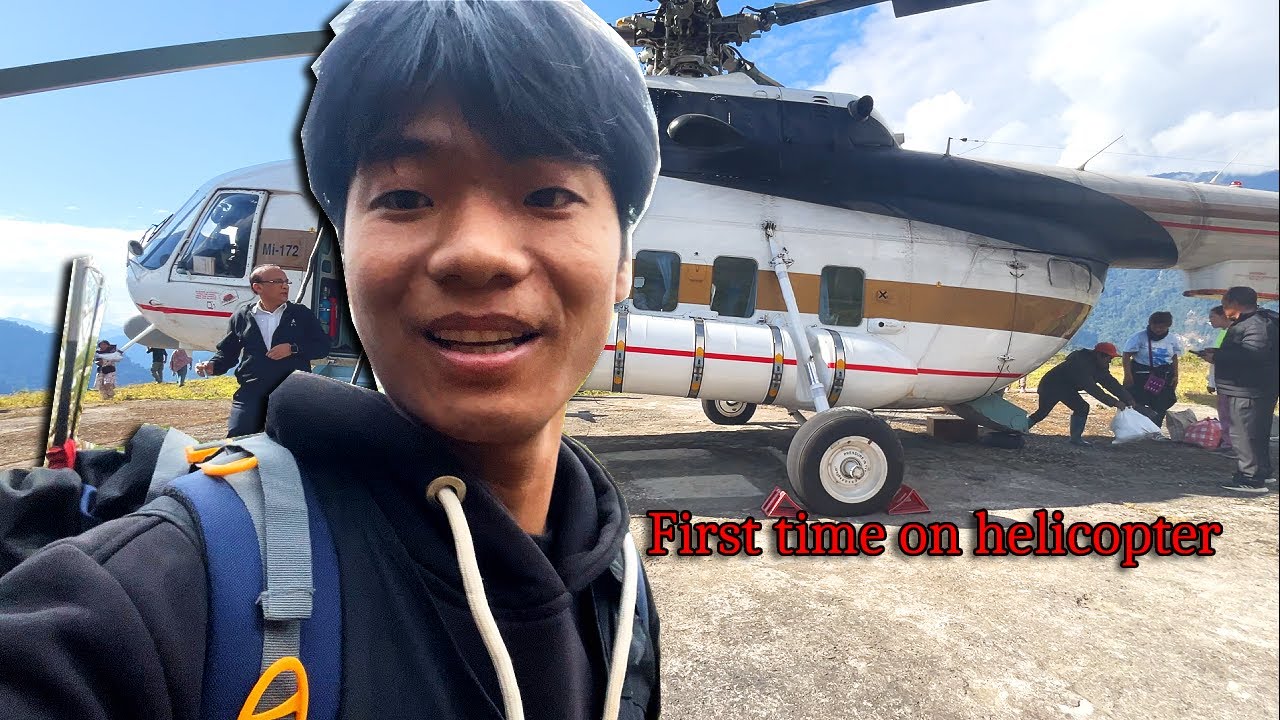 my first time Helicopter flight experience from kolang to Naharlogan