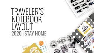 Traveler's Notebook Layout 2020 | DT Everyday Explorer May Stamps