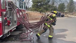 1.75" hose pull close up view, both loops at the same time.