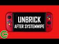 How to unbrick the nx after doing the systemwipe