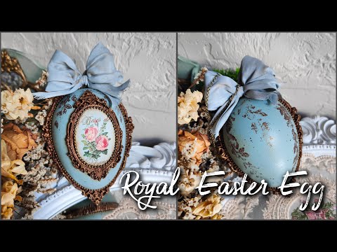 DIY Royal Easter Decor | Stunning Mixed Media Easter Craft with Redesign Moulds, Transfers & Wax