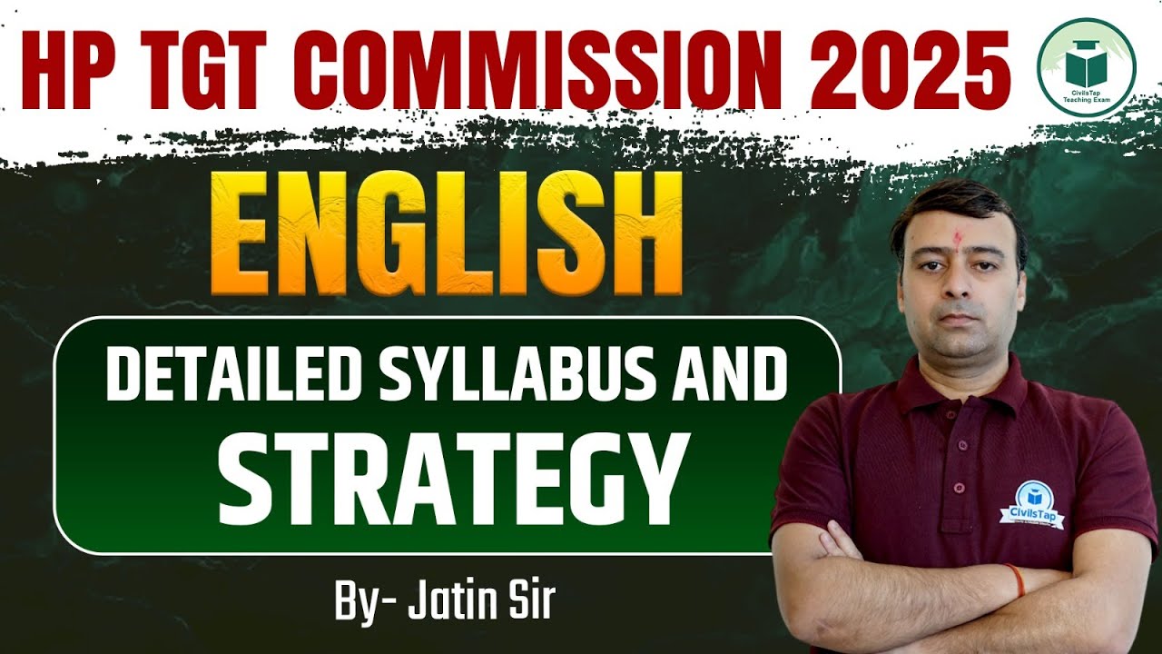 HP TGT Commission 2025 | English Syllabus & Strategy 📘 | Civilstap Teaching Exam