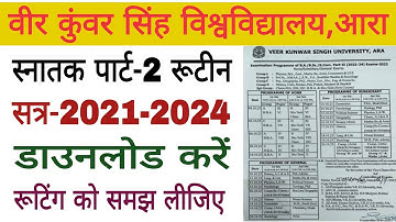 VKSU part -2 Exam Routing 2021-2024 Download VKSU, BA BSc BCom part 2 Exam time table 2021-2024