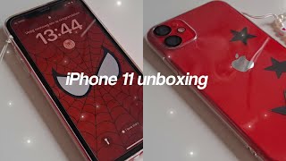 iPhone 11 unboxing (red, 128 GB) ❤