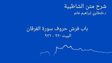 شرح الشاطبية || د.طنطاوي إبراهيم غانم || سورة الفرقان
