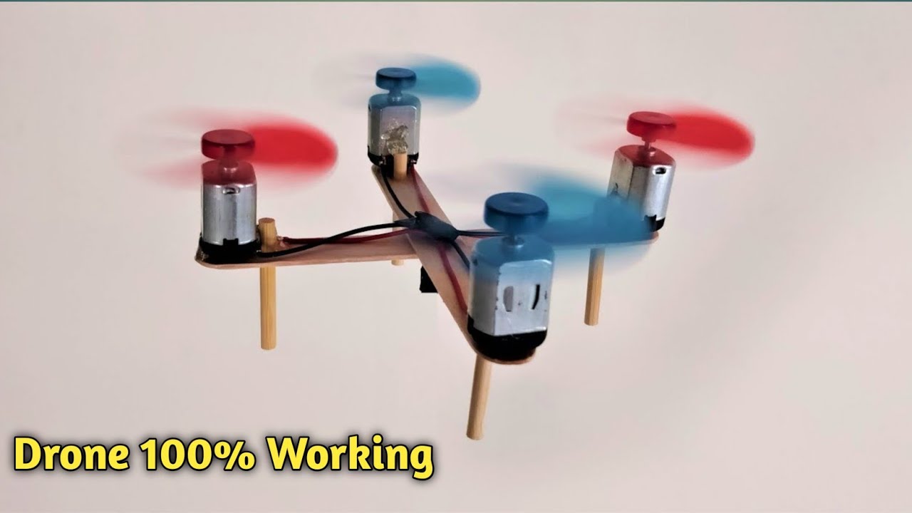 Making drone using Popsicle stricks | How to make Drone at home