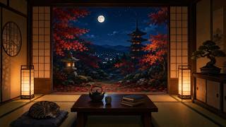 Calm Japanese Ambience · Shakuhachi & Night Rain 🏮 3 Hours · Echoes of Kyoto [Aug 05]
