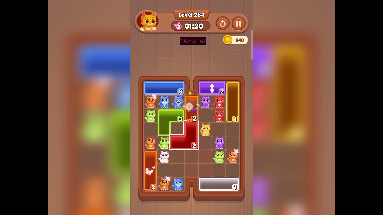 Catdom Color Hole level 264 gameplay walkthrough solution