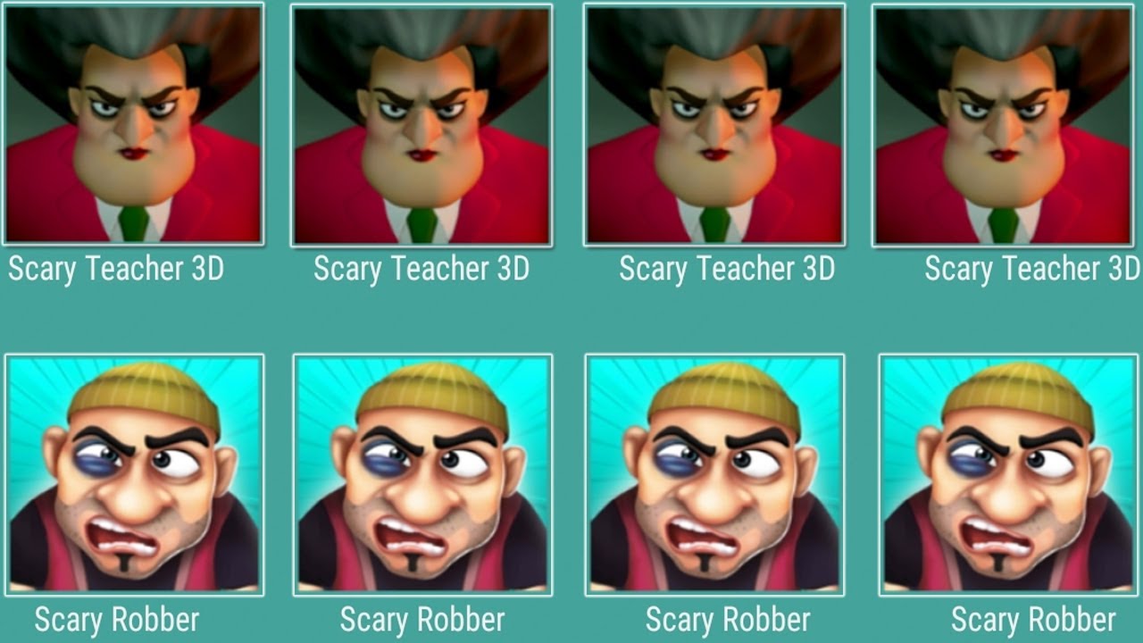 Scary Teacher 3D Vs Scary Robber Home Clash - Tab Android Gameplay