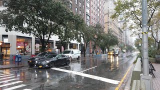 NYC Rain Walk | Upper West Side to Columbus Circle (October 12, 2020) - ASMR