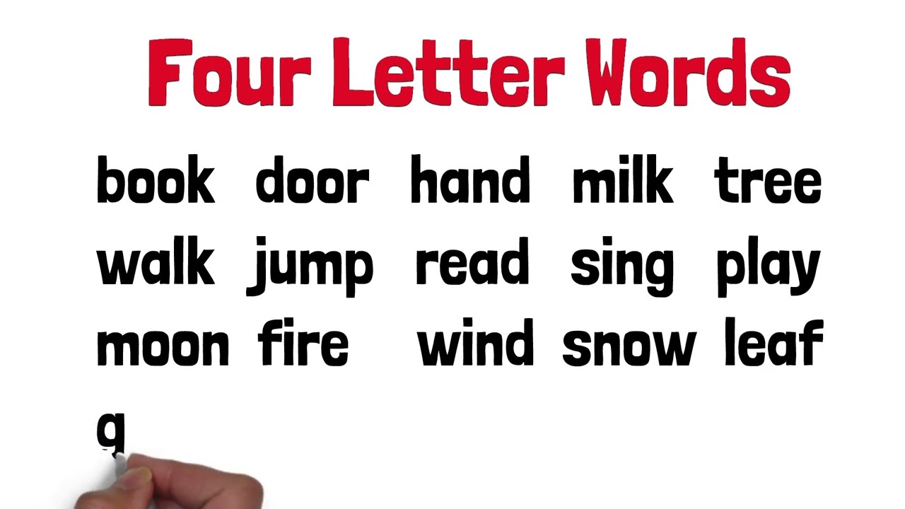 4 Letter Words | Four Letter Phonics Words | Sight Words | Pre School learning |