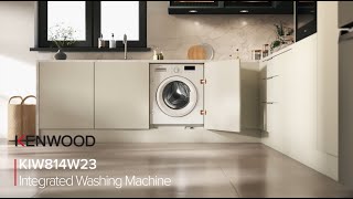 KENWOOD KIW814W23 Integrated 8 kg 1400 Spin Washing Machine- Inox video
