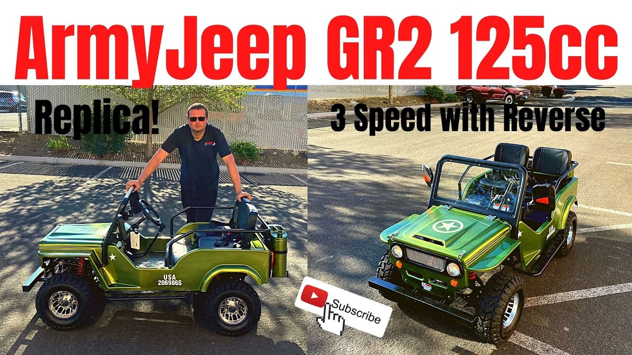 Army Jeep GR2 Replica 125cc 3 Speed Review In Green