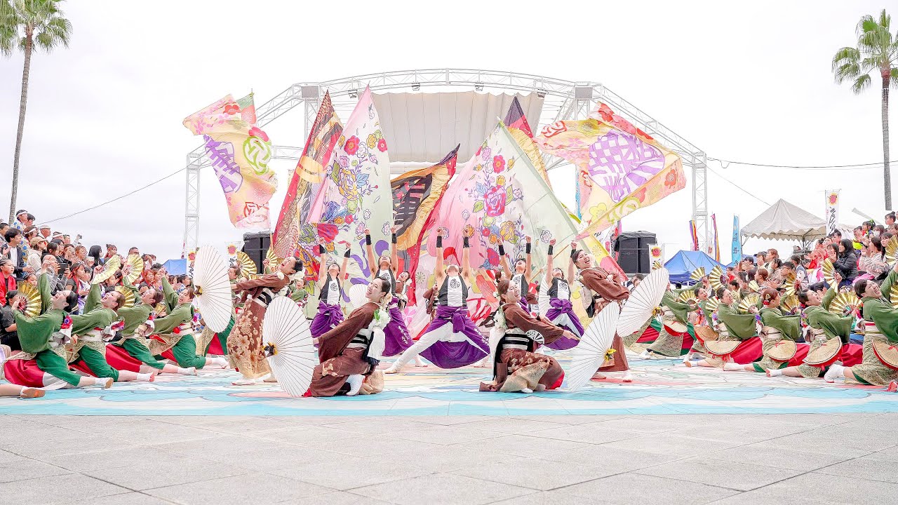 [4K] 粟津おすえべ花吹雪 【大賞披露演舞】　大阪ベイエリア祭Worldあぽろん 2025
