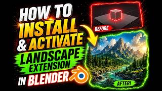 How to Install Blender Landscape Extension (Fast &amp; Easy Tutorial) ⚡ | Blender tutorial  |Cinematic