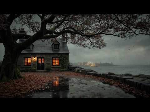 “ Memory HOME ” — A Rainy Evening by the quiet Sea | Dark academia rain ambience