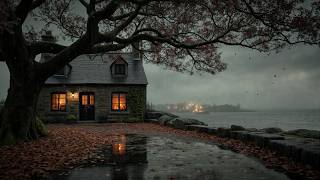 “ Memory HOME ” — A Rainy Evening by the quiet Sea | Dark academia rain ambience