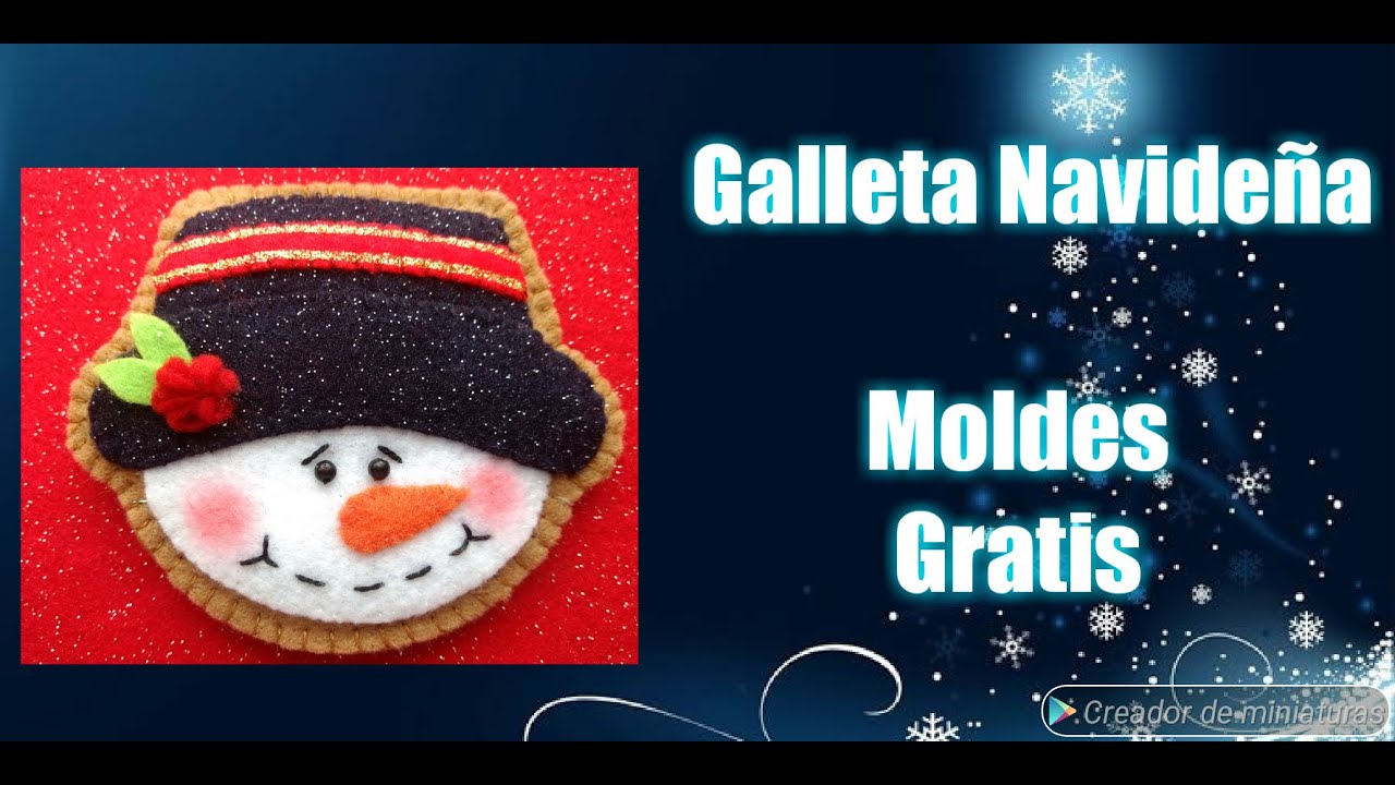 Como Hacer Galleta En Paño Lenci☃️☃️. Cara De Nieve 2020. Moldes Gratis